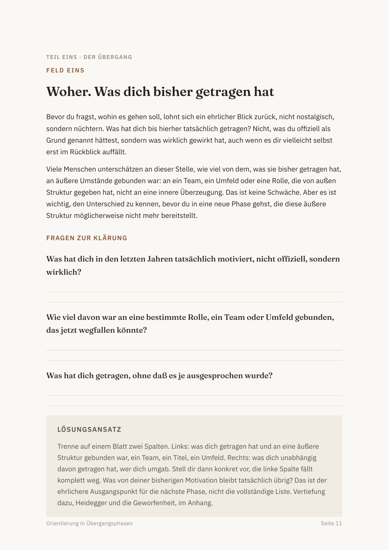 Beispielseite, Feld Woher
